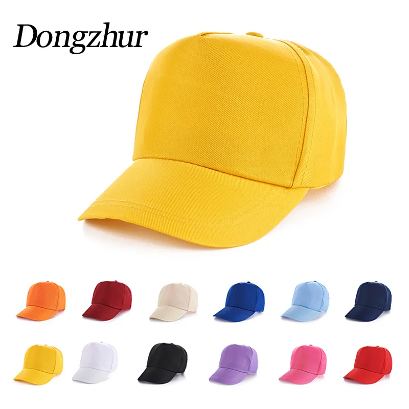 

Dongzhur 1PC Pure Color Polyester Cap Polyester Student Hat Baby Hat Baseball Caps Kid Hip Hop Cap Boys Girls Peaked Cap