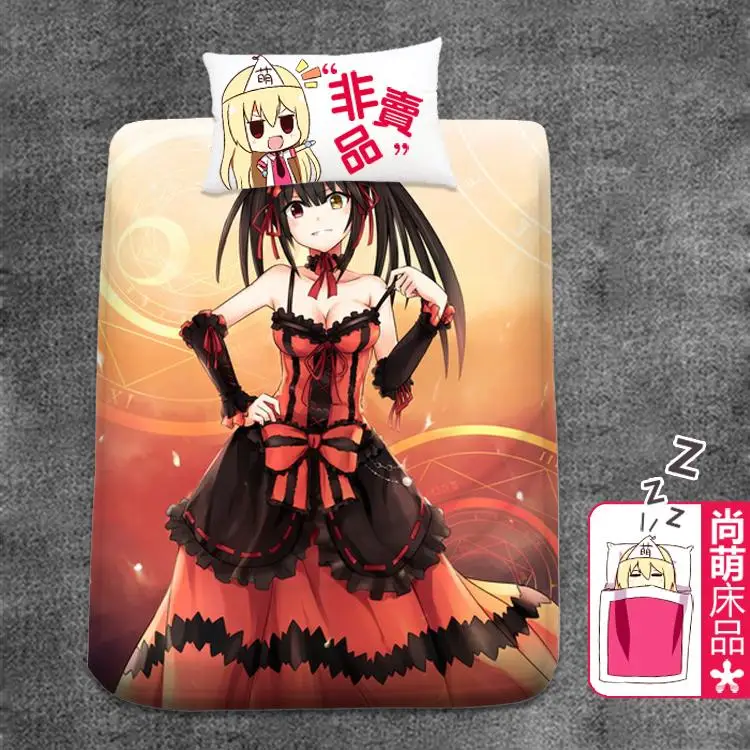 

Anime Cartoon Date A Live Natural Wool Cloth With Soft Nap flat sheet bed sheet top sheet 150*200cm No.962300