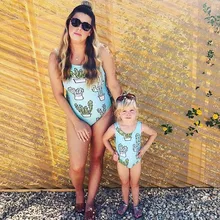 Купальники для девочек; детский слитный купальник из полиэстера; купальный костюм; бикини; пляжная одежда С КАКТУСОМ; комбинезон; пляжная одежда; L05217