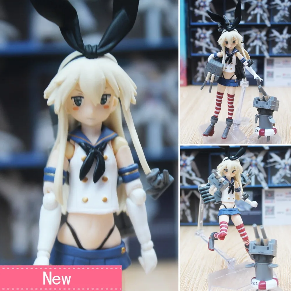 

Anime Kantai Collection Shimakaze PVC Action Figure Collectible Model doll toy 16cm figma 214#