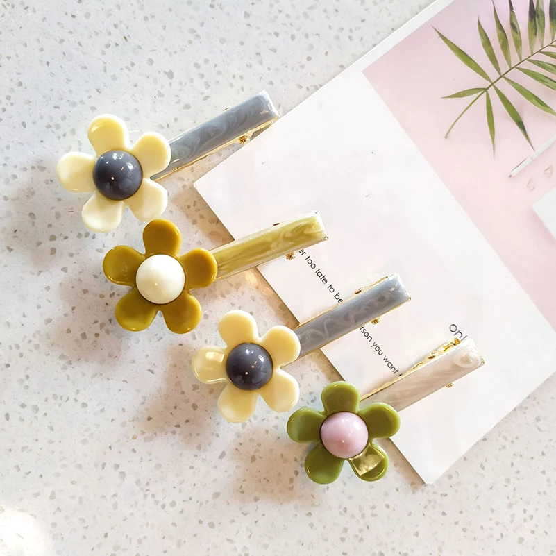 

Popular Flower Hair Clips For Girls New Hair Clip For Children Cute Handmade Women Hairpins For Kids Hair Accessories For Ladies