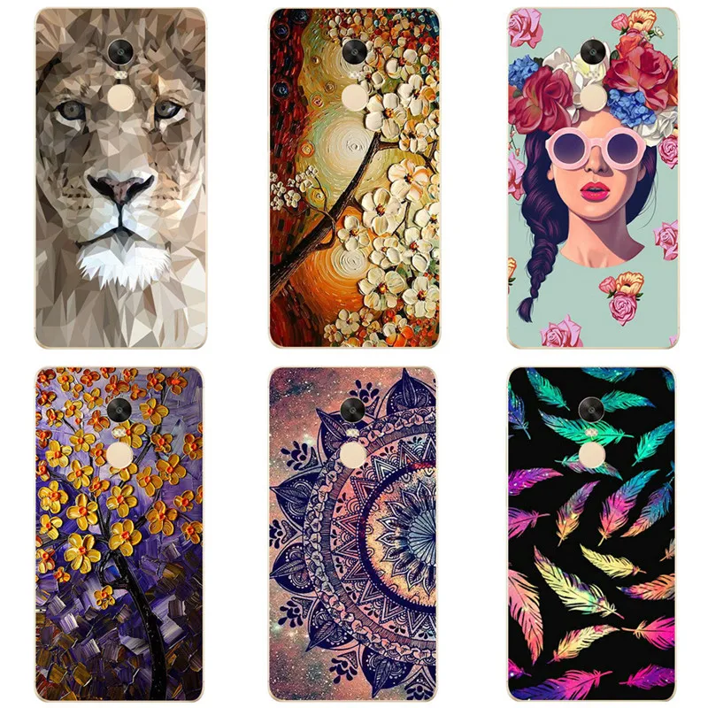 

Cartoon Case For Xiaomi Redmi Note 4X, Mobile Phone Shell, TPU Material Painted Beautiful Cartoon Color Painting Case.35 Colors!