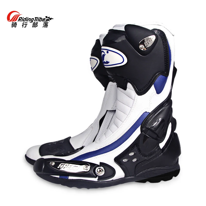 Botas de Moto de carreras de cuero de microfibra resistentes al desgaste para Motocross