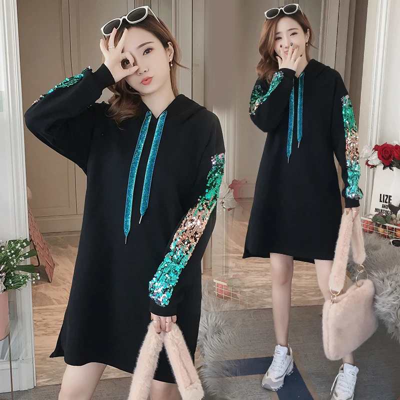 

Winter Pregnancy Sweatshirt Hoodies Casual Outwear Pullovers Maternity Clothes For Pregnant Women Female Clothing