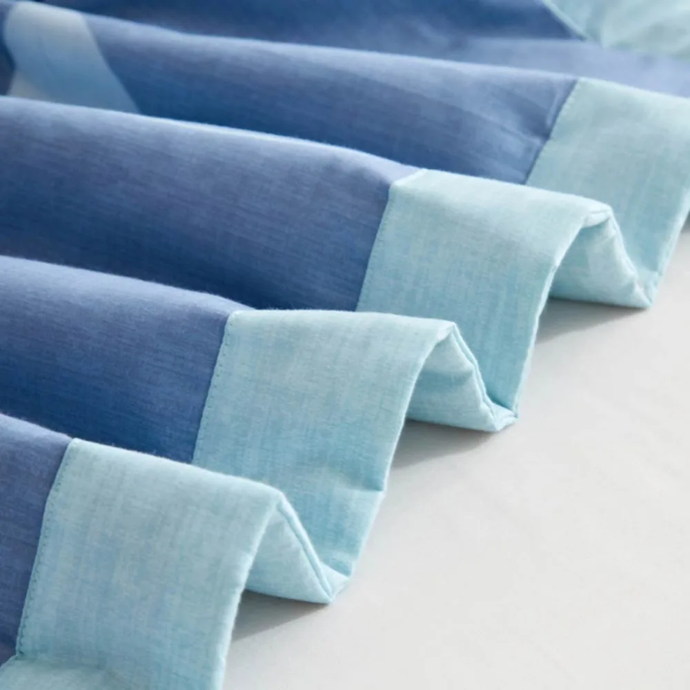 Одеяло с белыми листьями и синими цветами, мягкое стеганое одеяло из мягкого хлопка, полиэстер, наполнитель для близнецов, полностью Королевское летнее одеяло
