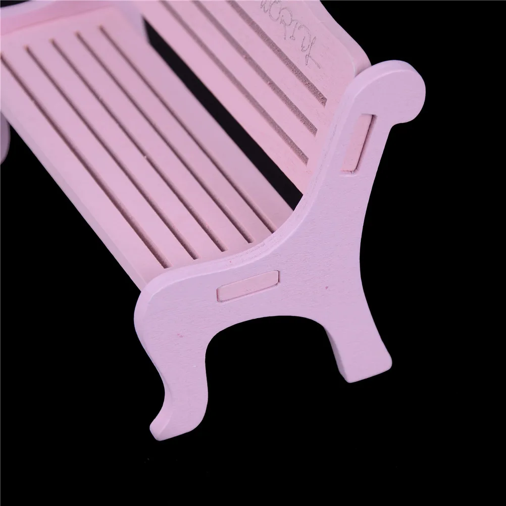 1 шт. мини скамейка фея кукла стулья мох для террариума Декор микро Ландшафтные аксессуары фигурки Белый Розовый сад миниатюры