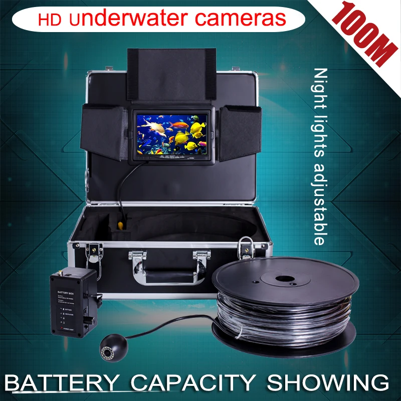 SY802 7 дюймов дисплей 100 м подводный видео рыболокатор подводная камера комплект с функцией записи видео