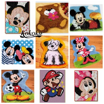 

Cartoon printed latch hook diy rug tapestry kits cushion accessories crochet tapis needle for carpet Foamiran for crafts