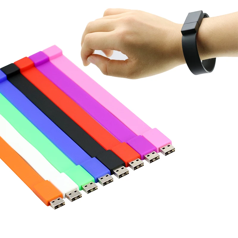 

Colorful Wristband Flash Usb 4GB 8GB 16GB 32GB 64GB 128GB Pen Drive Flash Memory Stick USB Flash Drive Bracelet U Disk Pendrive
