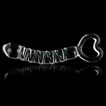 Glass Dildo Sex Pyrex Crystal Dildo Glass Sex Toys for Woman Anal Toys Adult Crystal Female 5