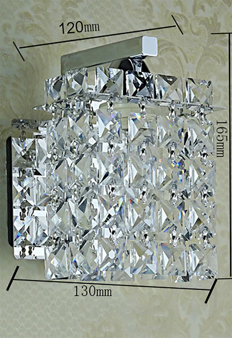 Luzes de Parede Luz para o Banheiro Feimefeiyou Lâmpada Parede Cristal Luminaria Casa Iluminação Sala Estar Moderna Abajur Led 3 Luminárias de parede