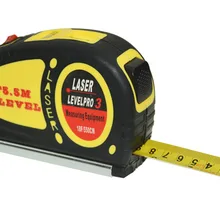 Quevina100PCS 5 м портативный лазерный уровень рулетка измерение горизонтальной вертикальной линейки выравнивание лазерного измерения для измерения расстояния