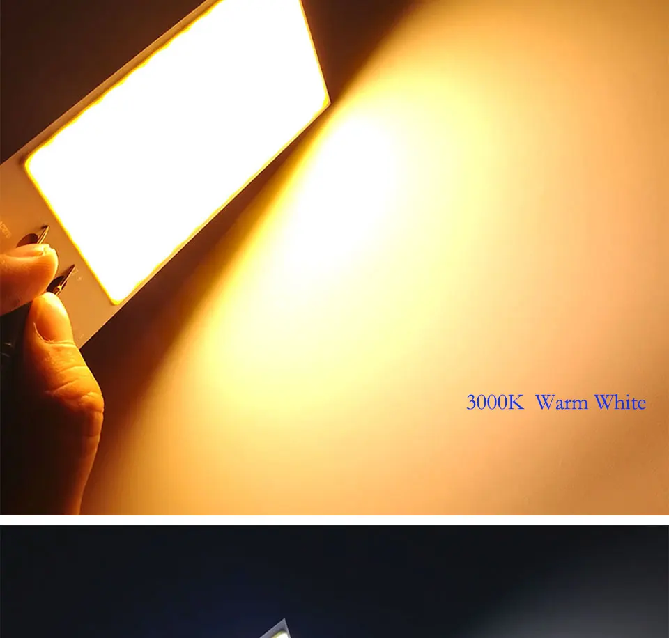 COOLEEON 12065mm 30W 12V COB LED Light Panel for Indoor Outdoor Work Lamp House Car Lighting DIY Dimmable LED Bulbs DC12V Chip (9)