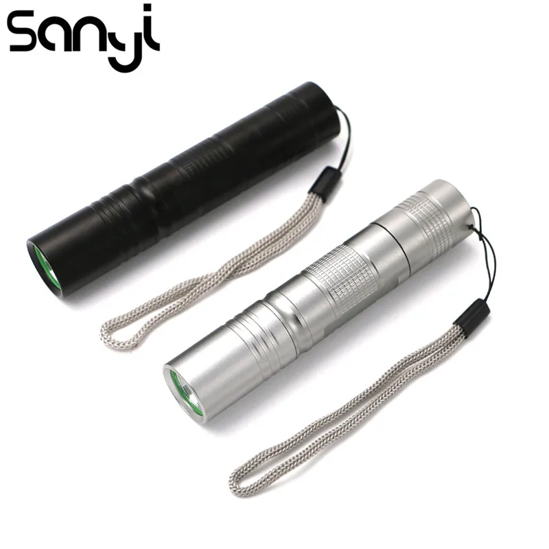 

SANYI Mini 5 modes LED Flashlight Lantern 800 Lumens Torch Waterproof flash Lamp Penlight Hunting Lamps use 18650 Black/Silver