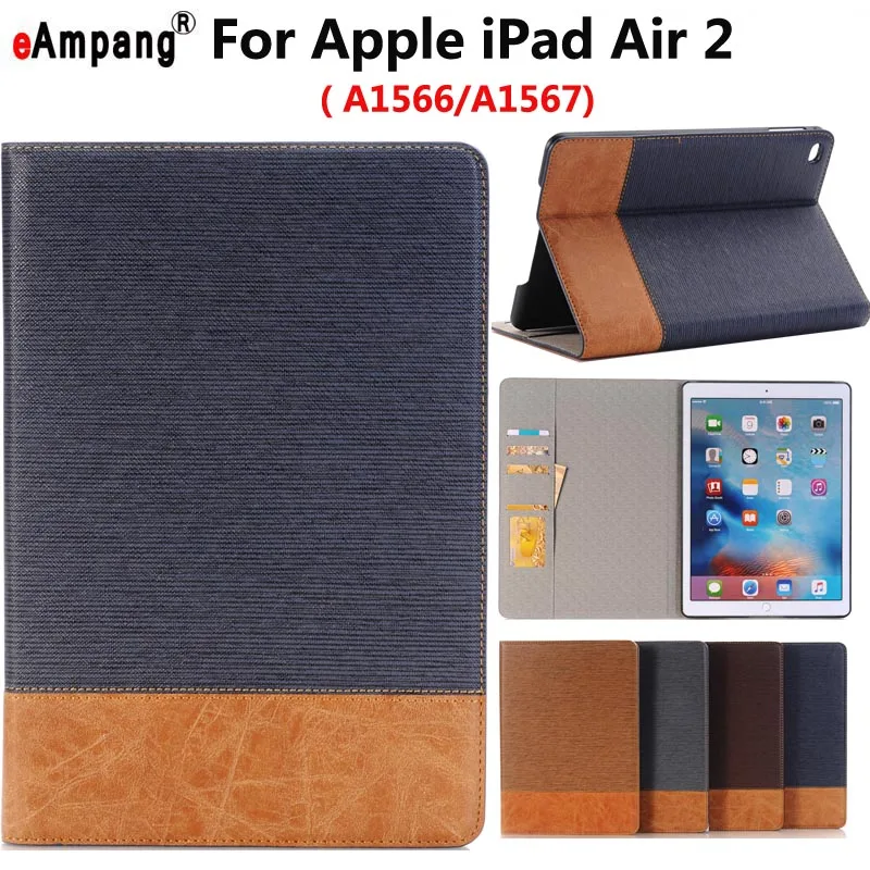 Ковбойский тканевый кожаный чехол для Apple iPad Air 2 Air2 iPad 6 9,7, умный чехол, чехол для планшета, Высококачественный тонкий флип-чехол с подставкой