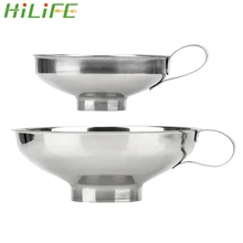 HILIFE широкий, из нержавеющей стали Воронка передачи жидкого консервирования фильтр от насекомых Воронка кухонные инструменты S/L Размер кухонный гаджет
