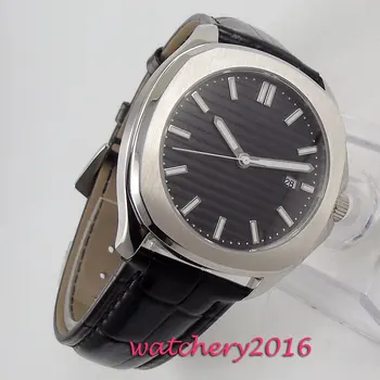 

39mm Sterile Black Dial Luminous Maker Sapphire Glass Date Steel Case Automatic Movement Men's Watch