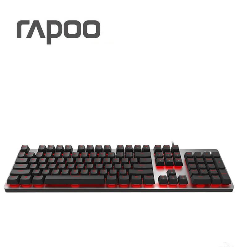 Новейшая Водонепроницаемая портативная механическая клавиатура Rapoo V530L с 104