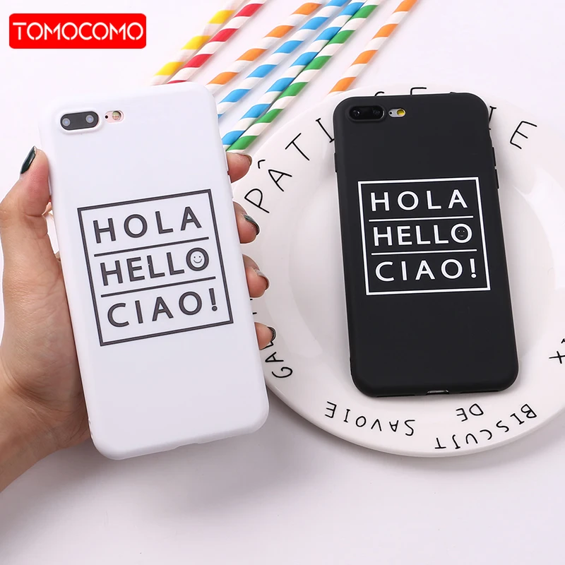 Мягкий ТПУ силиконовый матовый чехол Hola Hi с позитивными цитатами для iPhone 11 Pro Max 6 6S