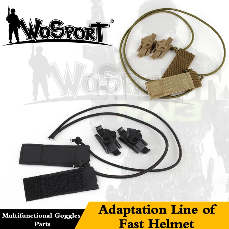 

WoSporT Tactical Smith GOGGLE Accessories Fast Helmet Line Cycling Paintball Airsoft paintball hunting helmet accessory