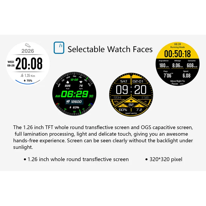 WQ FS08 GPS умные часы Android фитнес трекер для измерения сердечного ритма Смарт IP68