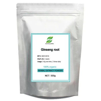 

500g GMP certified 99% Ginseng extract pow-der,Prolong life,Lowering blood sugar,Lower cholesterol,free shipping