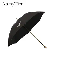 Длинная ручка Зонт мужской большой зонт мужской Орел Вышивка Бизнес усиленные прямой ручкой ветрозащитный зонтик для подарка