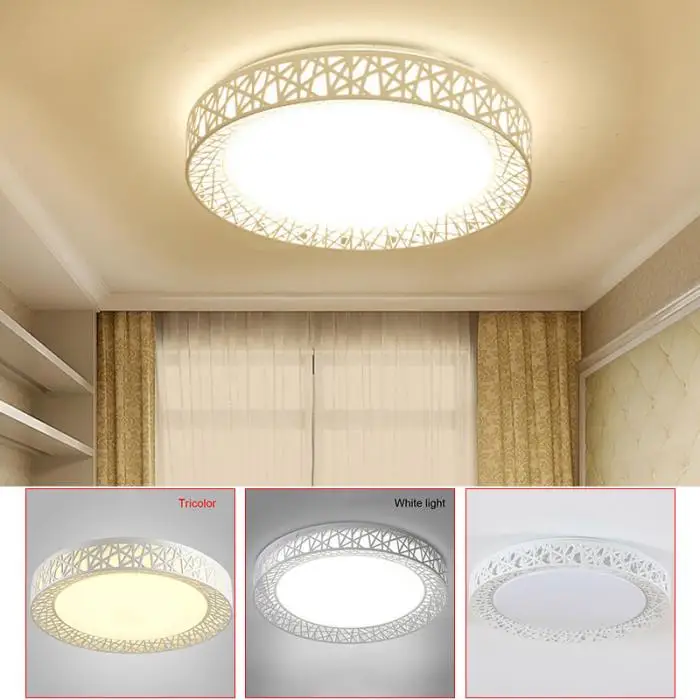 Cool Ceiling Lights | Circular Ceiling Light | Newest LED chandelier Bird Nest Round raven Lamp Modern Fixtures For Living Room Bedroom Kitchen Modern Light-KK Diameter 27cm