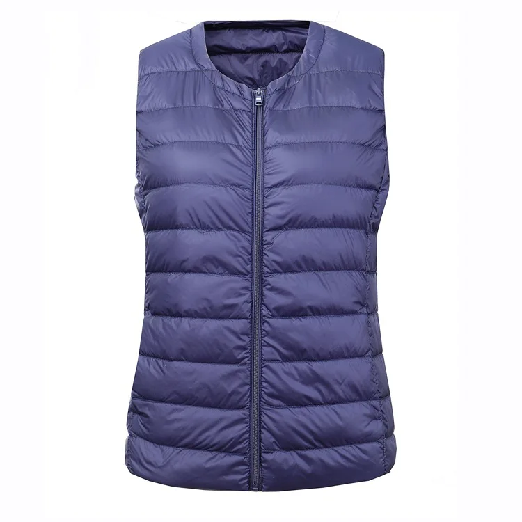 NewBang Brand 6XL 7XL Large Size Waistcoat Women's Warm Vest Ultra Light Down Vest Women Portable Sleeveless Winter Warm Liner - Цвет: navy