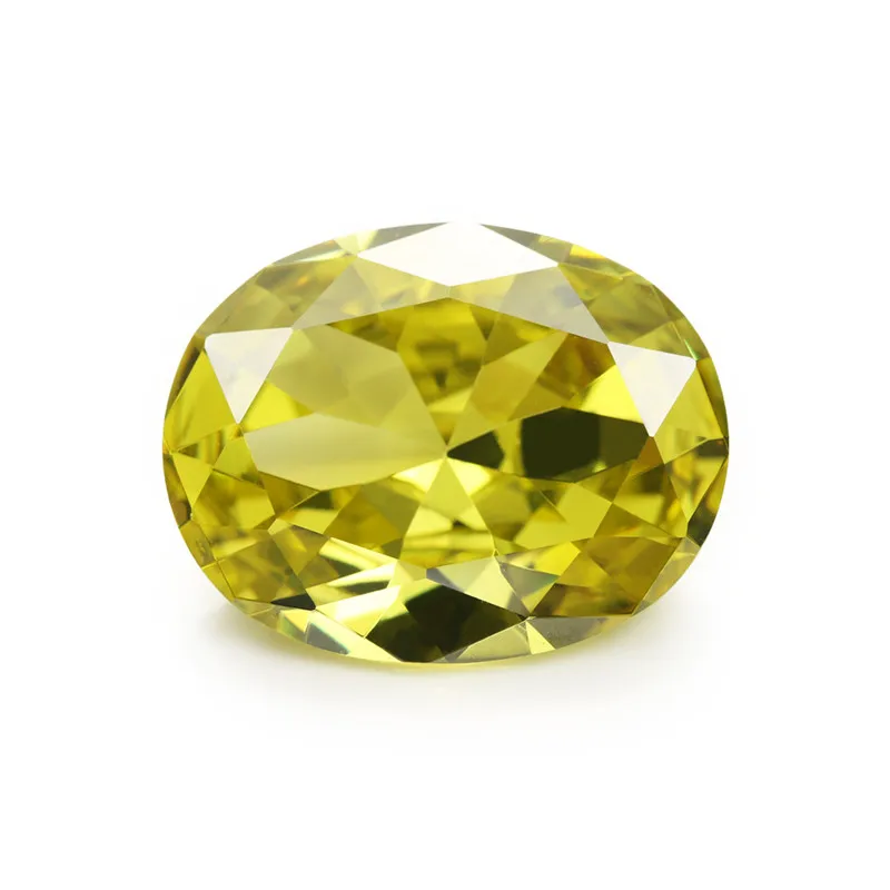 Размер 2x3~ 13x18 мм AAAAA овальный CZ камень золотисто-желтый, оливковый, фиолетовый, красный гранат, Розовый Синтетический овал, куб, цирконий - Цвет: Olive Yellow
