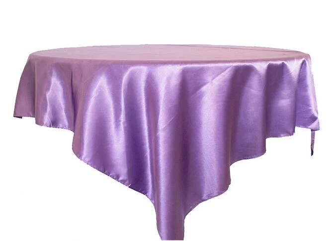 Шт. 1 шт. белый черный атлас Ткань скатерть покрытие стола для ресторана Банкетный отель элемент сервировки для свадебного стола покрытие стола украшения - Цвет: lavender