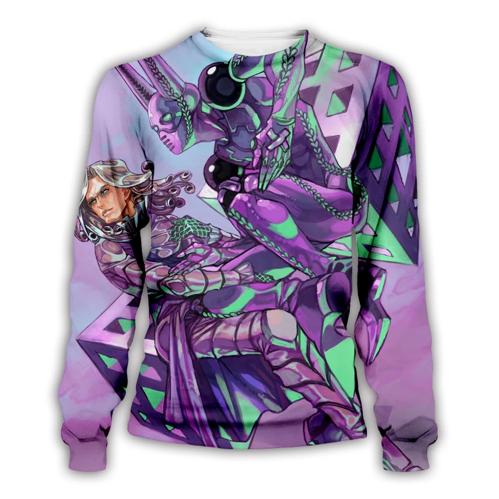 

Unisex Pullover Sweatshirt Harajuku JoJo's Bizarre Adventure 3D Print Hoodies JOJO Cosplay Hooded Tracksuits Pullover Joggers