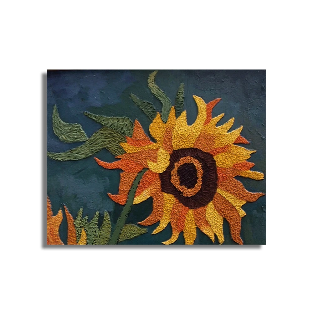 

Sunflowers by Van Gogh Wall Pictures Art Poster Print Canvas Painting Calligraphy Decorative for Living Room Home Decor