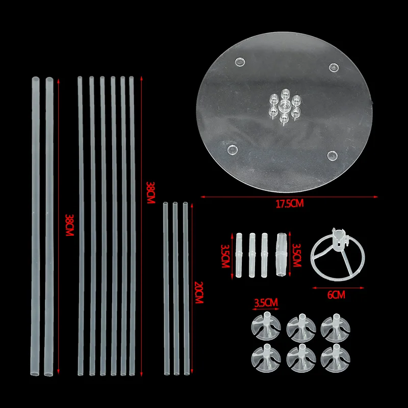 7 трубок подставка для воздушных шаров держатель для шарика колонна основа прозрачный пластик шариковая палочка Дети День рождения Свадьба шары Декор поставки