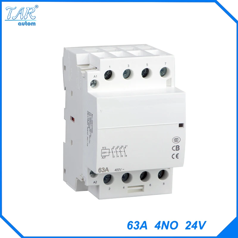 

Din rail household AC contactor 63A 2NC 4NO24V Household contact module Din Rail Modular contactor