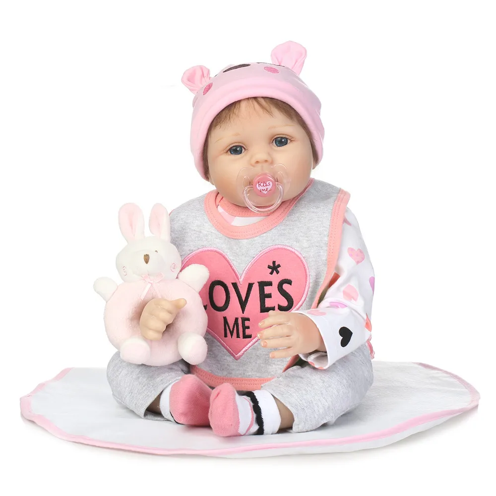 

DollMai silicone dolls reborn wholesale 22"55cm children gift toy dolls reborn babies high quality bebes reborn bonecas
