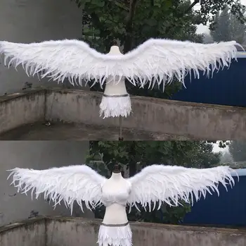 

New Natural feathers wings angel wings props catwalk show props festival Angel Feather wings Window props underwear catwalk