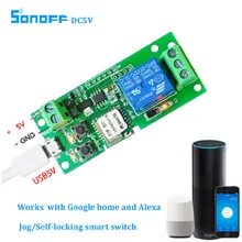 Sonoff Smart WiFi Control remoto DIY módulo Universal DC5V 12 V 32 V auto-bloqueo Wifi temporizador para hogar Inteligente