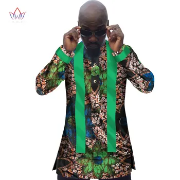 

2017 New African Clothing African Men Shirts Dashiki Shirt Men Casual Style Print Cotton Long Sleeve Shirts Plus Size 6XL WYN307