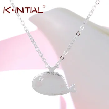 Kinitial 1Pcs Fashion  Fish Necklace Unique Animal Necklace Pendant Jewelry For Women Cute Pendant Tiny Necklace