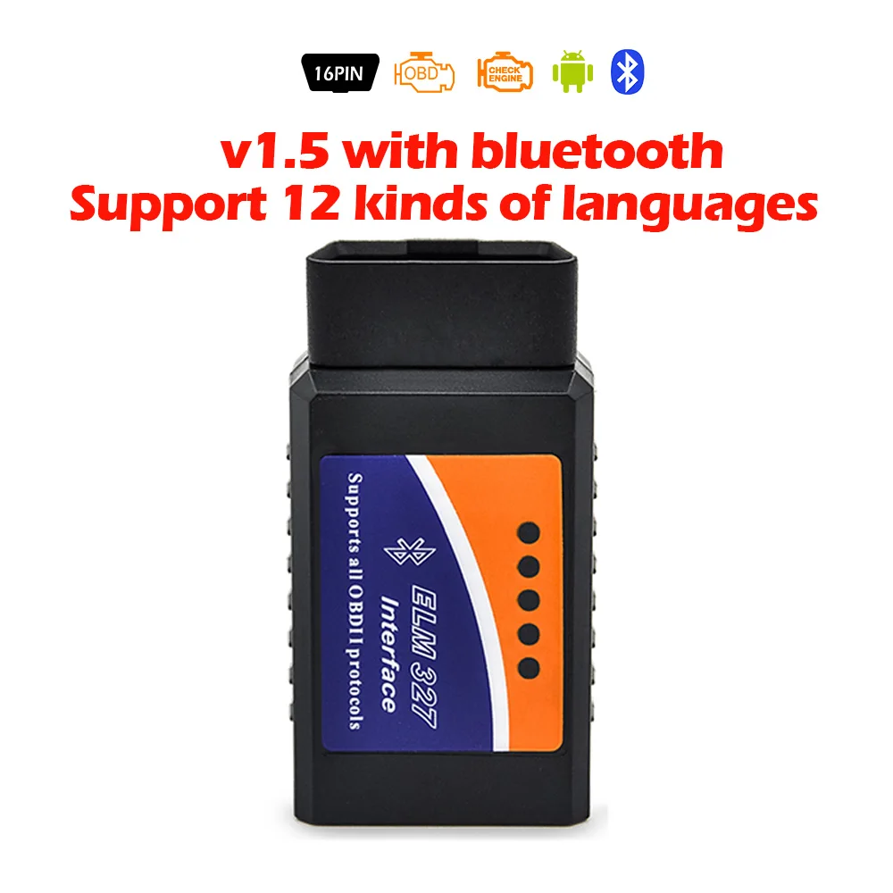 elm327 V1.5 obd2 Bluetooth OBD2 автоматический диагностический инструмент ELM 327 в 1,5 лучше, чем elm327 v2.1 код читателя Партер - Цвет: bluetooth