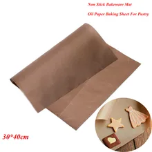 1 шт. жаростойкий поднос для выпечки, коврик, бумага для масла, антипригарный лист для выпечки печенья, печенья, макарон, торта, кондитерские инструменты 30*40 см