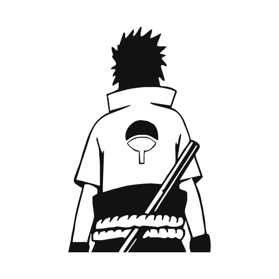 Cunymagos Naruto Sasuke Uchiha Anime Fashion Stickers Decals Vinyl Creative Car Wall Window Sticker Car Styling 10.9cm17 (3)