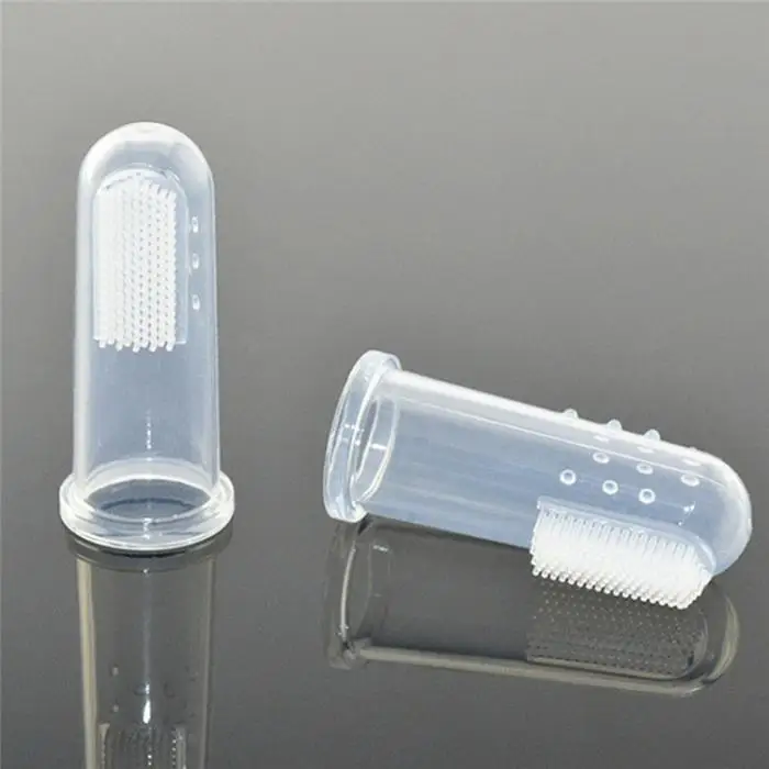 Мягкая детская безопасная Силиконовая зубная щетка для чистки пальцев, Массажная щетка FJ88