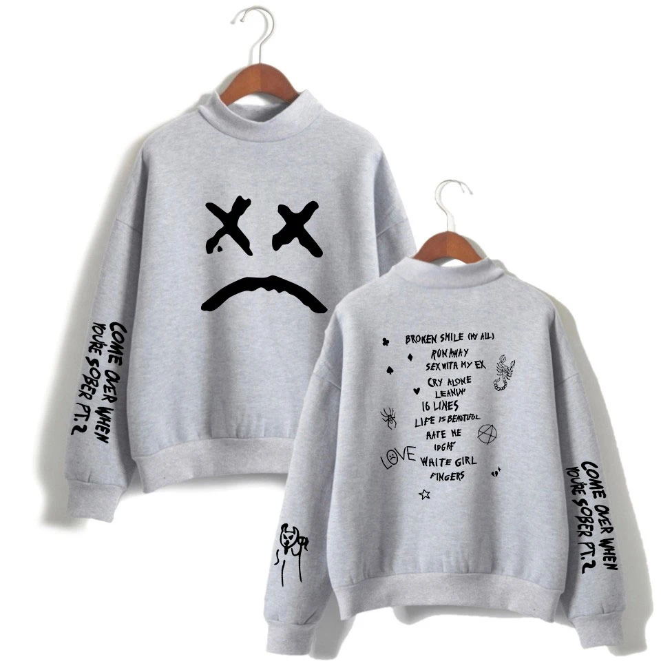 Свитшот Lil Peep с принтом для мужчин и женщин уличная одежда в стиле хип хоп длинным