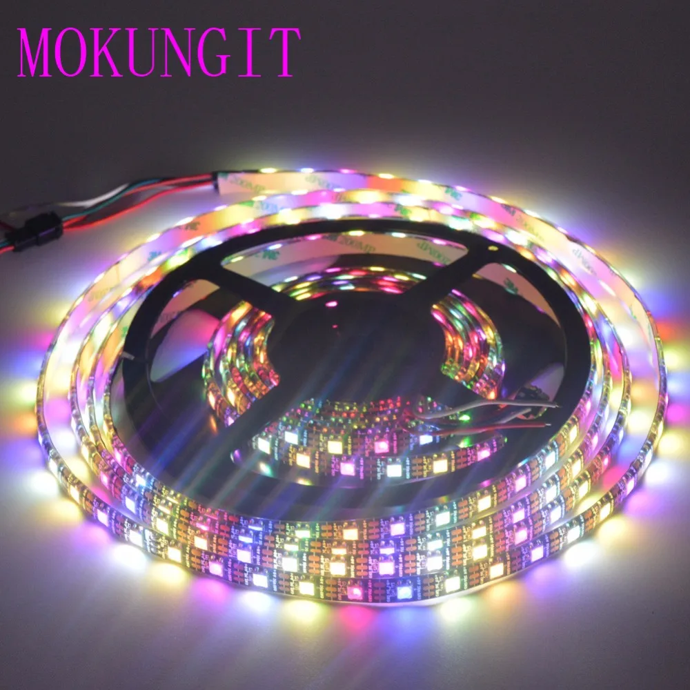 20 м 4X5 м sk6812 RGBW rgbww 4 в 1 чип 60leds/Пиксели/M 5050 SMD Светодиодные ленты черный, белый цвет Pcb Индивидуально Адресуемых цифровой DC5V