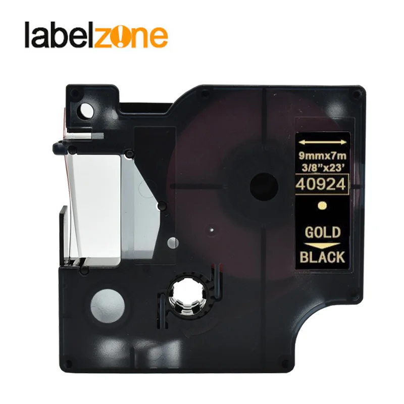 9mm gold on black Совместимый с Dymo D1 12 мм ленты 45010 45013 40910 40913 43613 43610 картридж с красящей лентой для этикетка Dymo менеджер лм 160 280 этикетировщик - Цвет: 9mm gold on black
