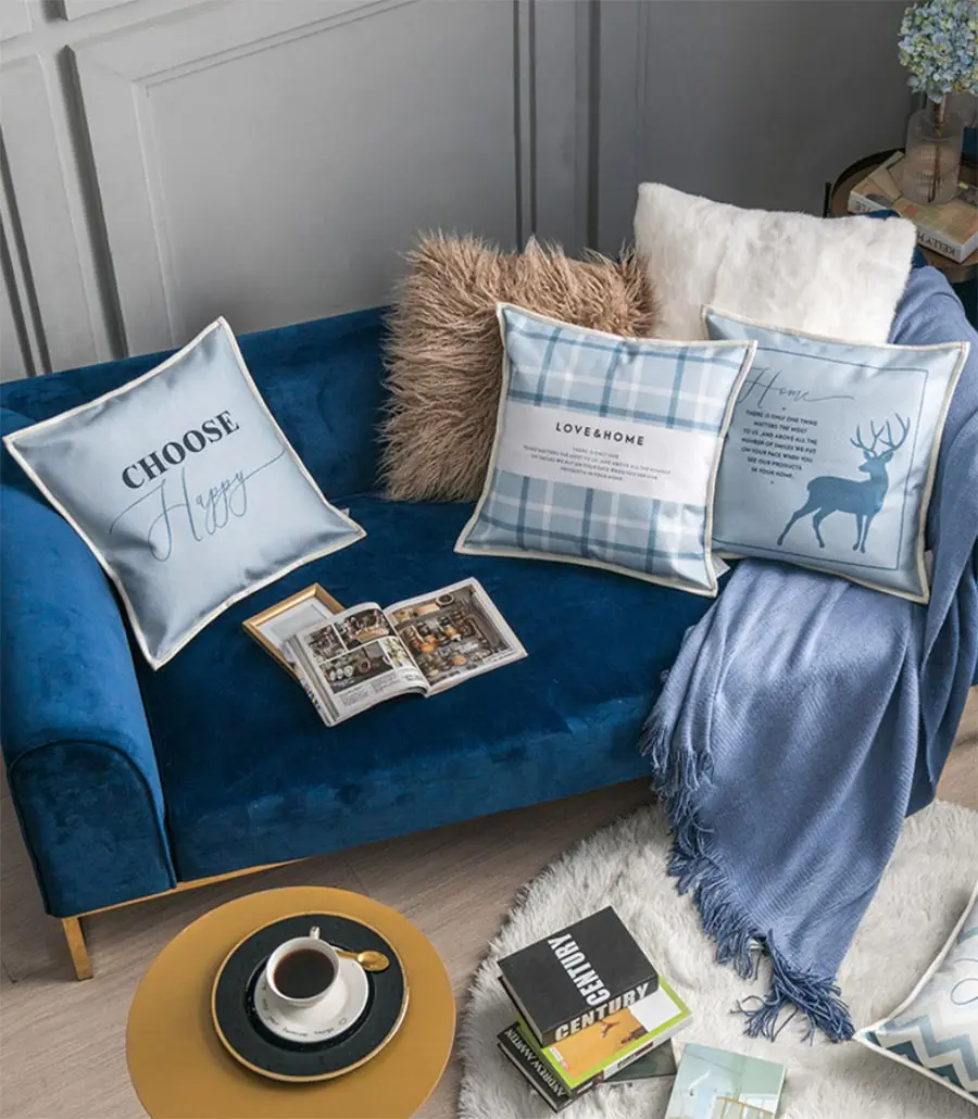 

Free Shipping!!Modern blue letter square throw pillow/almofadas case adult teen child kid,fashion cushion cover home decore