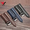 High Quality 20mm 22mm Genuine Leather Strap Watch band NIBOSI Leather Watchband With Black Blue and Brown Colors ► Photo 1/6