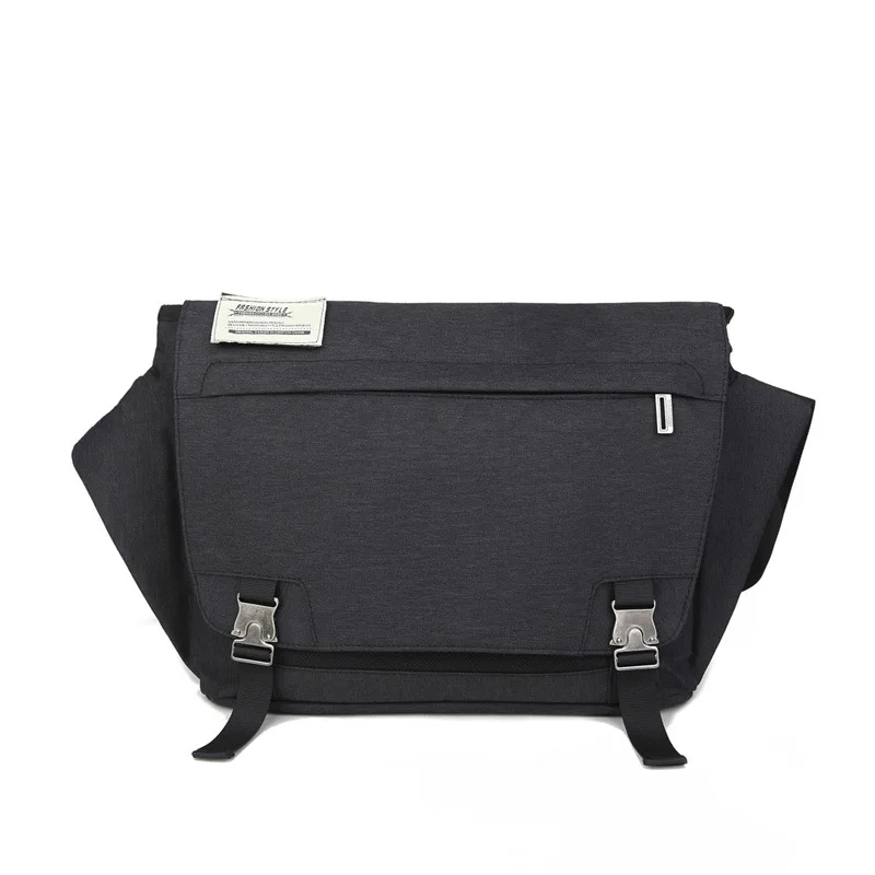 Large Black Nylon Crossbody Bag